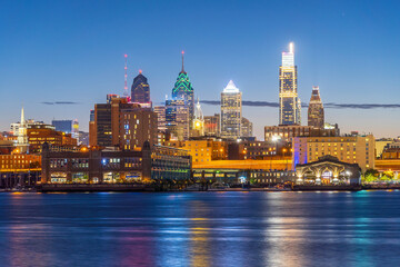 Fototapeta na wymiar Philadelphia downtown city skyline, cityscape of Pennsylvania