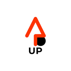 Up Arrow business company logo vector icon illustration