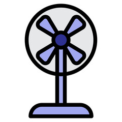 Obraz premium Fan color line style icon