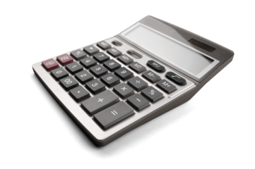 Calculator isolated on white background