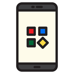 Application color line style icon