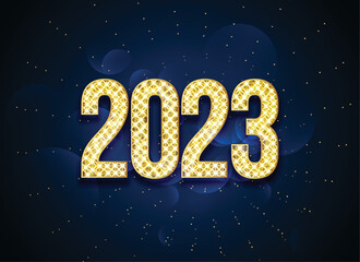 2023 golden sparkle text for new year festival background