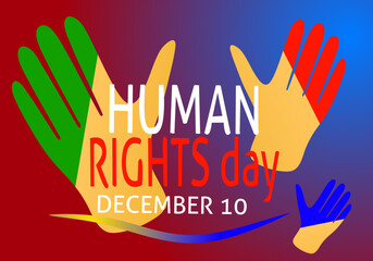 human rights day banner background with trendy design
