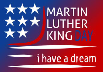 martin luther king day banner background with trendy design