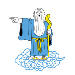 雲の上の仙人_指差し