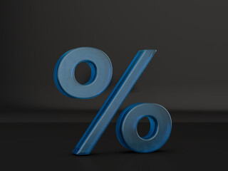 Glass percentage symbol