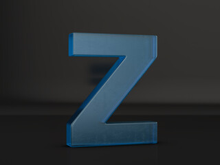 Glass letter Z