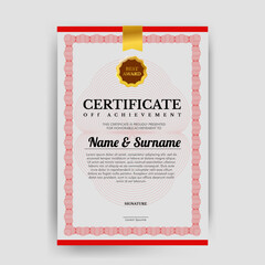 Amazing vector illustration certificate template 