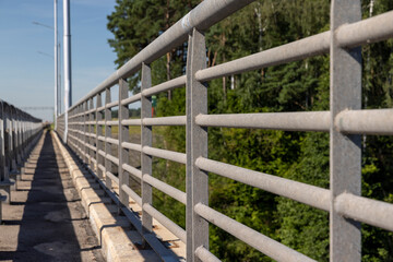 metal structure of the old bridge to ensure safety