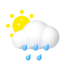 Sunny And Rainy weather icon