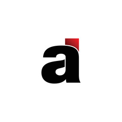 Letter AI simple logo design vector