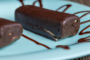 Sweet curd cheese made from milk with milk chocolate