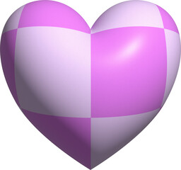 aesthetic cute 3d checkers checkerboard heart shape