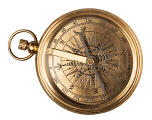 Fototapeta na wymiar Vintage old bronze golden pocket watch