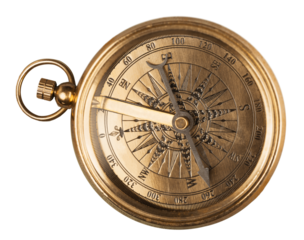 Vintage old bronze golden pocket watch