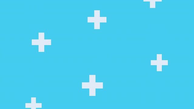 medical cross symbols pattern animation