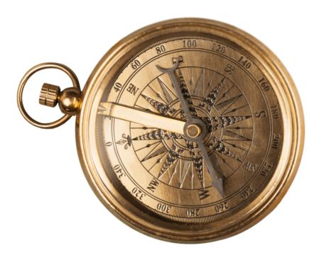 Vintage old bronze golden pocket watch