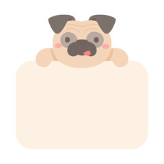 cartoon pet text frame cute dogs and cats for kids