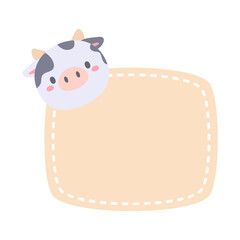 cute wild animal cartoon text frame for decorating schedule notebook