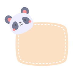 cute wild animal cartoon text frame for decorating schedule notebook