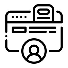 Icon Website With Style Outline