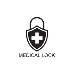 medical lock icon , medical icon