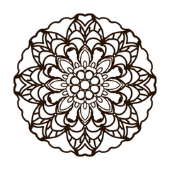 black mandala flower
