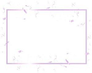 Purple border transparent background for party, New Year, Christmas Eve countdown celebration events