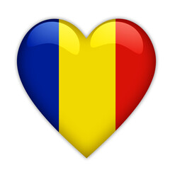 Romania Flag Love Symbol