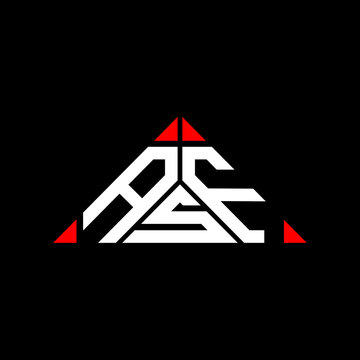 ASF letter logo creative design with vector graphic, ASF simple and modern logo in triangle shape.