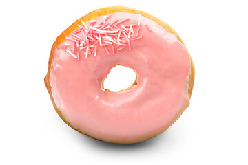 Fresh pink donut