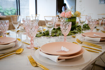 Decoración rosa para fiestas, eventos, bodas