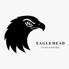 Simple Eagle head vector logo design. Mascot Head of an Eagle

