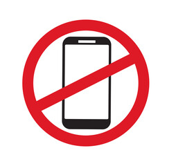 phone ban sign. prohibition icon vector illustration	