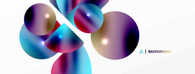 Transparent effects geometric abstract background. Minimalist wallpaper, banner, background or landing