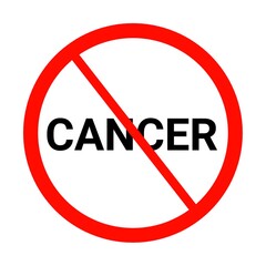 No cancer sign icon 