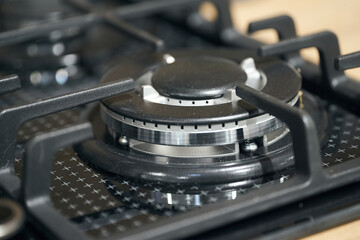 Gas burner. Gas stove. Kitchen stove.