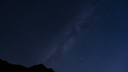 Fototapeta na wymiar オリオン座流星群を待つ秋の夜空の星