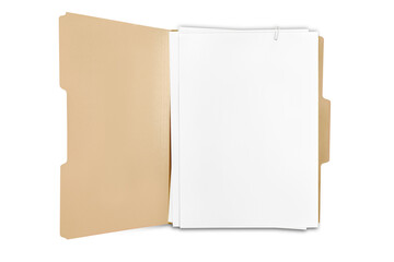 File Folder with Blank Pages - obrazy, fototapety, plakaty