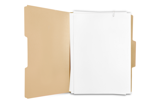 File Folder with Blank Pages