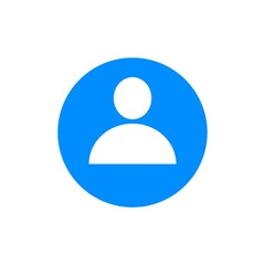 user icon on blue background