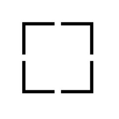 Fullscreen icon, expand icon, Square shape of four angles icon, 