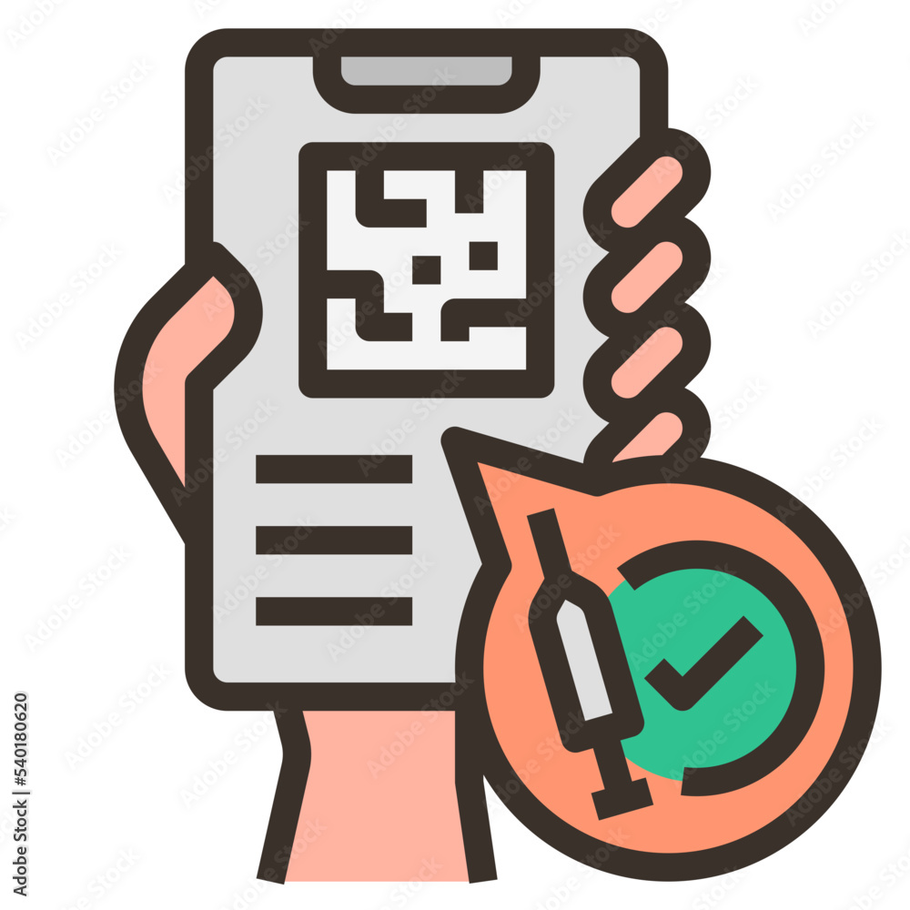 Sticker vaccination icon