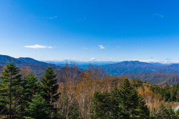 日光白根ロープウェイ山頂駅付近からの景色／【丸沼高原・日光国立公園】日本群馬県利根郡