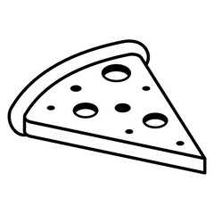 A premium line isometric icon of cheese slice  