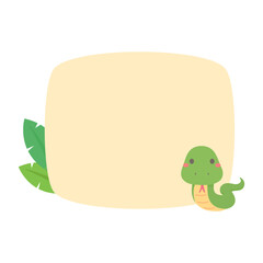 cute amphibian cartoon text frame for decorating schedule notebook