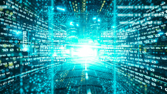 Software development, application programming code and tacit computer coding . Concept of smart digital transformation and technology disruption that changes global trends in new information era .