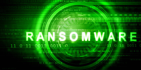Fototapeta premium 2d illustration ransomware computer virus 