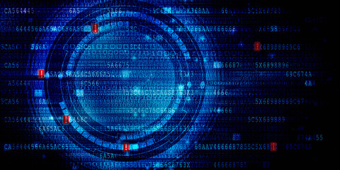 2d illustration Abstract futuristic electronic circuit technology background