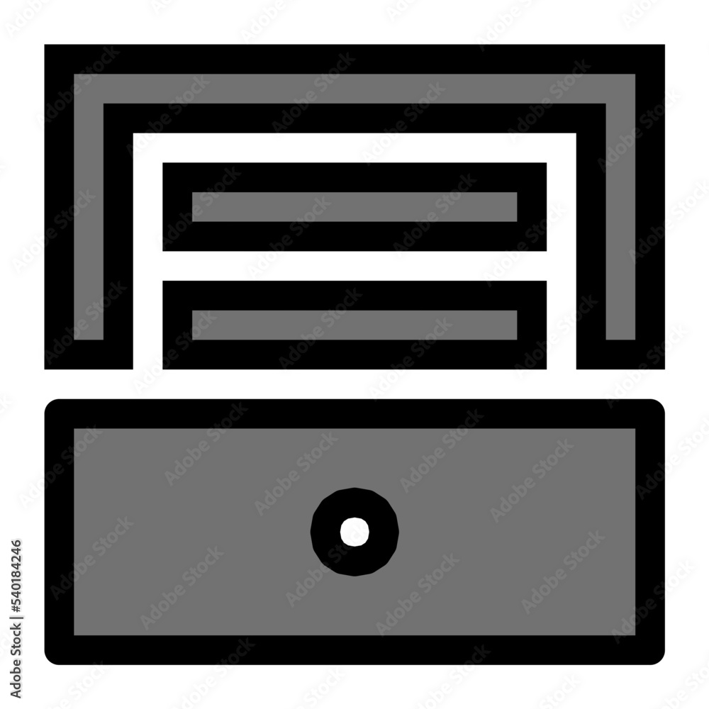 Sticker cabinet vector icon